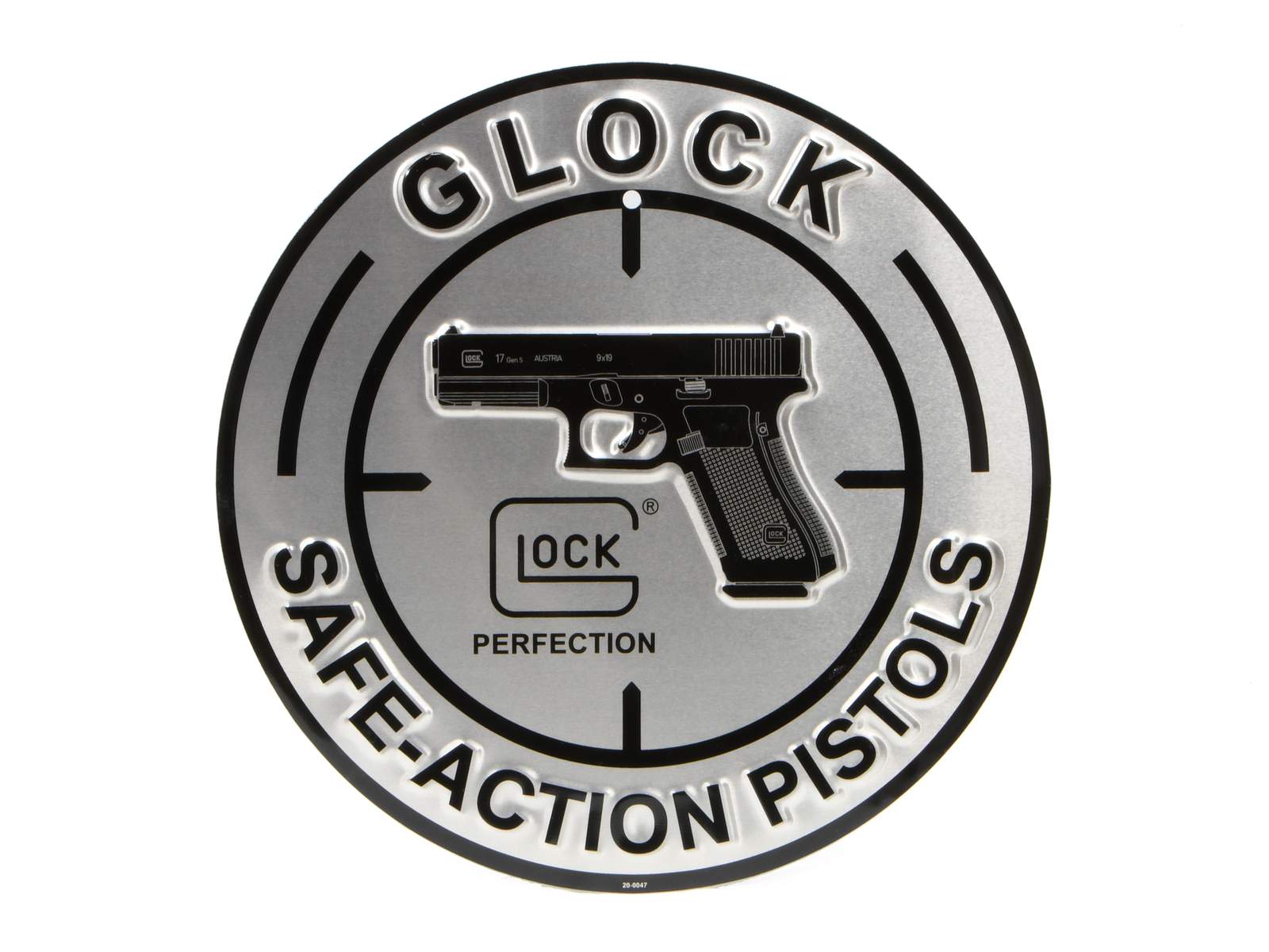 GLOCK SAFE ACTION アルミサインプレート (12インチ看板)