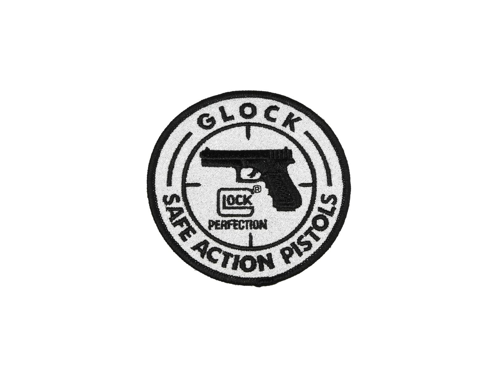 GLOCK PERFECTION アイロンパッチ 90ｍｍ (WhiteSilver/Black)